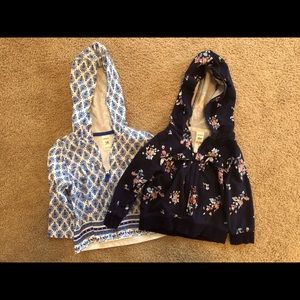 2 Carter's girl sweat jackets
